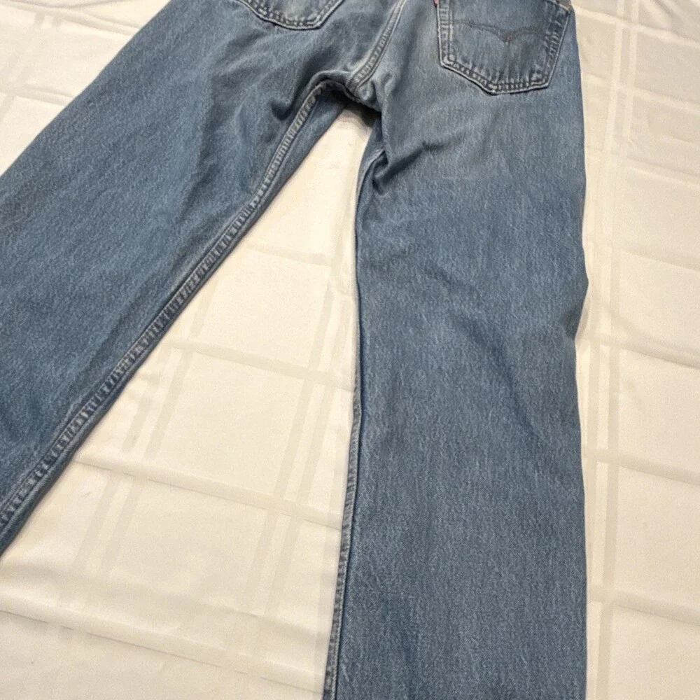 Vintage 90s Levi's 501 Button Fly Jeans 32x34 Made in USA Stonewash Blue